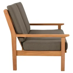 Les - Teak loungebank teak 124cm + kussen