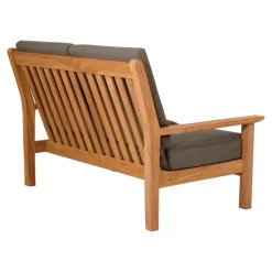 Les - Teak loungebank teak 124cm + kussen