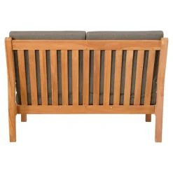 Les - Teak loungebank teak 124cm + kussen