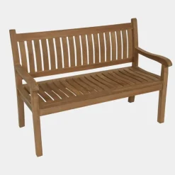 Les - Teak tuinbank gebogen rug 150 cm