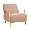LESJA - Fauteuil - Roze - Stof