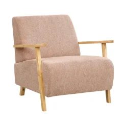 LESJA - Fauteuil - Roze - Stof
