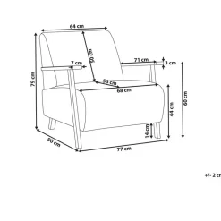LESJA - Fauteuil - Roze - Stof
