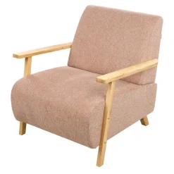 LESJA - Fauteuil - Roze - Stof