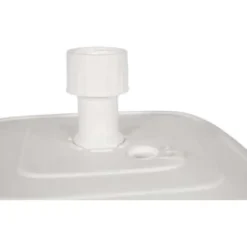 Lesli Living Parasolvoet met wieltjes - wit - 48 x 48 cm - 50 liter