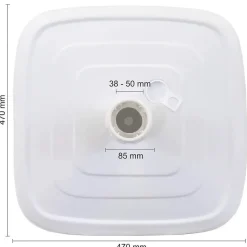 Lesli Living Parasolvoet met wieltjes - wit - 48 x 48 cm - 50 liter