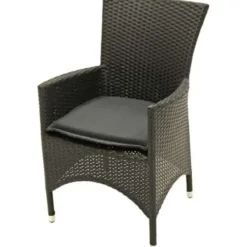 Lesli Living Stoelkussen - antraciet - binnen en buiten - 46 x 47 cm