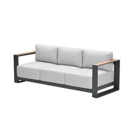 Levanto driezitsbank - c.black - valley sand light teaklook