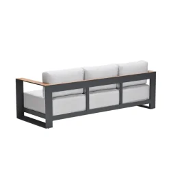 Levanto driezitsbank - c.black - valley sand light teaklook