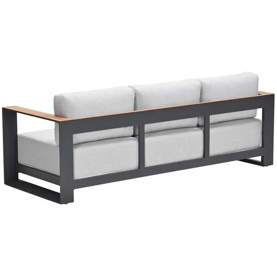 Levanto driezitsbank - c.black - valley sand light teaklook