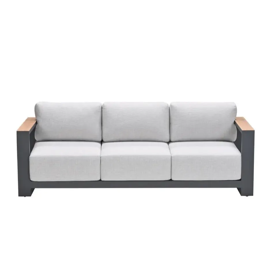 Levanto driezitsbank - c.black - valley sand light teaklook