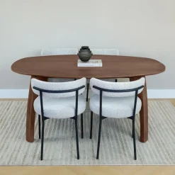 Lewis & Loft Eettafel Luna – Deens ovaal – 160 x 100 cm – Bruin