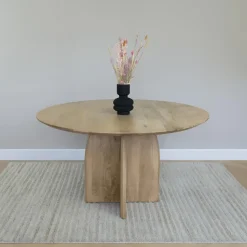 Lewis & Loft Eettafel Lupe - Rond ⌀130 - FSC®- mangohout - Naturel