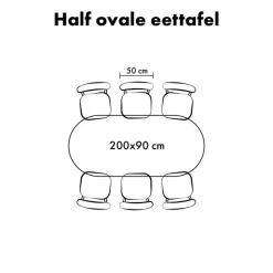 Lewis & Loft Eettafel Lynn – Ovaal – 200x90 cm – Mangohout – Naturel