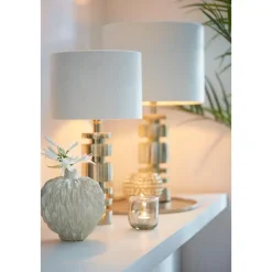 Light & Living - Lampenkap VELOURS - Ø25x18cm - Wit