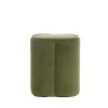 Light & Living - Nalani poef 38x38x45 cm velvet- olijfgroen
