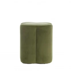 Light & Living - Nalani poef 38x38x45 cm velvet- olijfgroen