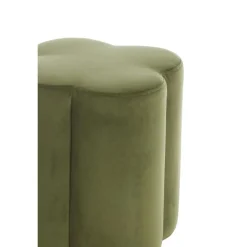 Light & Living - Nalani poef 38x38x45 cm velvet- olijfgroen