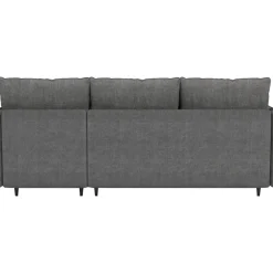 Lindhus - Bank met chaise longue omkeerbaar in stof grijs