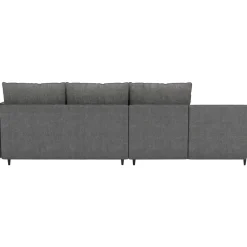 Lindhus - Bank met chaise longue omkeerbaar in stof grijs