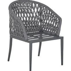 LIPARI - Tuinstoel set van 2 - Grijs - Aluminium