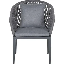 LIPARI - Tuinstoel set van 2 - Grijs - Aluminium