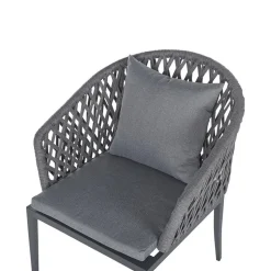 LIPARI - Tuinstoel set van 2 - Grijs - Aluminium