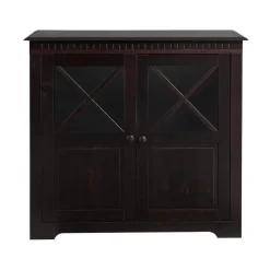 Lisa - Kledingkast met 2 deuren van bruin dennenhout