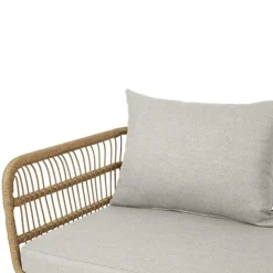Lisomme Dax rotan tuinbank zand - met zitkussens