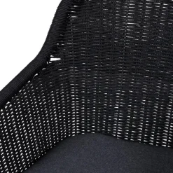 Lisomme Loki Rotan Tuinstoel Zwart - Met Zitkussen