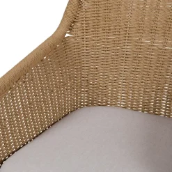 Lisomme Loki Rotan Tuinstoel Naturel - Met Zitkussen