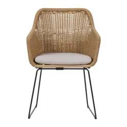 Lisomme Loki Rotan Tuinstoel Naturel - Met Zitkussen