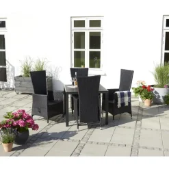 Lisomme Vinn tuintafel zwart - 90 x 90 cm