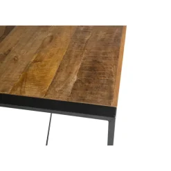 Livingfurn - Eetkamertafel Nairobi - U-Pot - Mango Hout - 140x80 cm - Bruin
