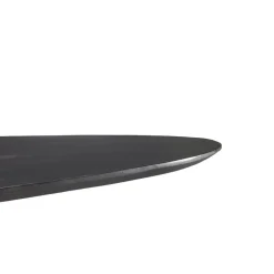 Livingfurn - Eetkamertafel Oslo Ovaal Zwart - Acasia Hout - 180 cm