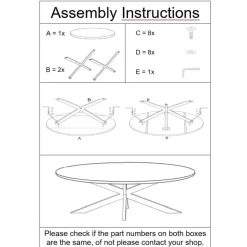 Livingfurn - Eetkamertafel Oslo Ovaal Zwart - Acasia Hout - 180 cm