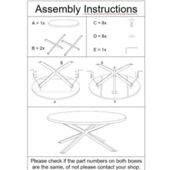 Livingfurn - Eetkamertafel Rocky Round Spider 150cm - Mangohout / Gecoat Staal