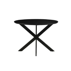 Livingfurn - Ronde Eetkamertafel Oslo Zwart - Acasiahout - 120 cm