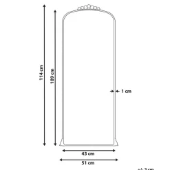 LIVRY - Wandspiegel - Goud - 51 x 114 cm - Metaal