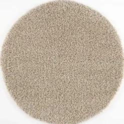 Loca Shaggy Rond Vloerkleed Beige Hoogpolig - 150 CM ROND