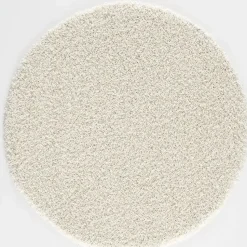 Loca Shaggy Rond Vloerkleed Creme Hoogpolig - 120 CM ROND