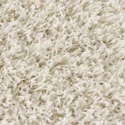 Loca Shaggy Rond Vloerkleed Creme Hoogpolig - 200 CM ROND