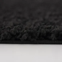 Loca Shaggy Vloerkleed – Modern Uni Effen – Zwart Hoogpolig & Zacht - 200x290 CM