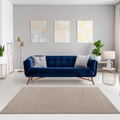 Loca Shaggy Vloerkleed Beige Hoogpolig - 200x290 CM