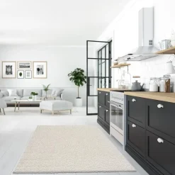 Loca Shaggy Vloerkleed Creme Hoogpolig - 140x200 CM