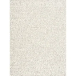 Loca Shaggy Vloerkleed Creme Hoogpolig - 200x200 CM Vierkant