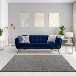 Loca Shaggy Vloerkleed Lichtgrijs Hoogpolig - 200x290 CM