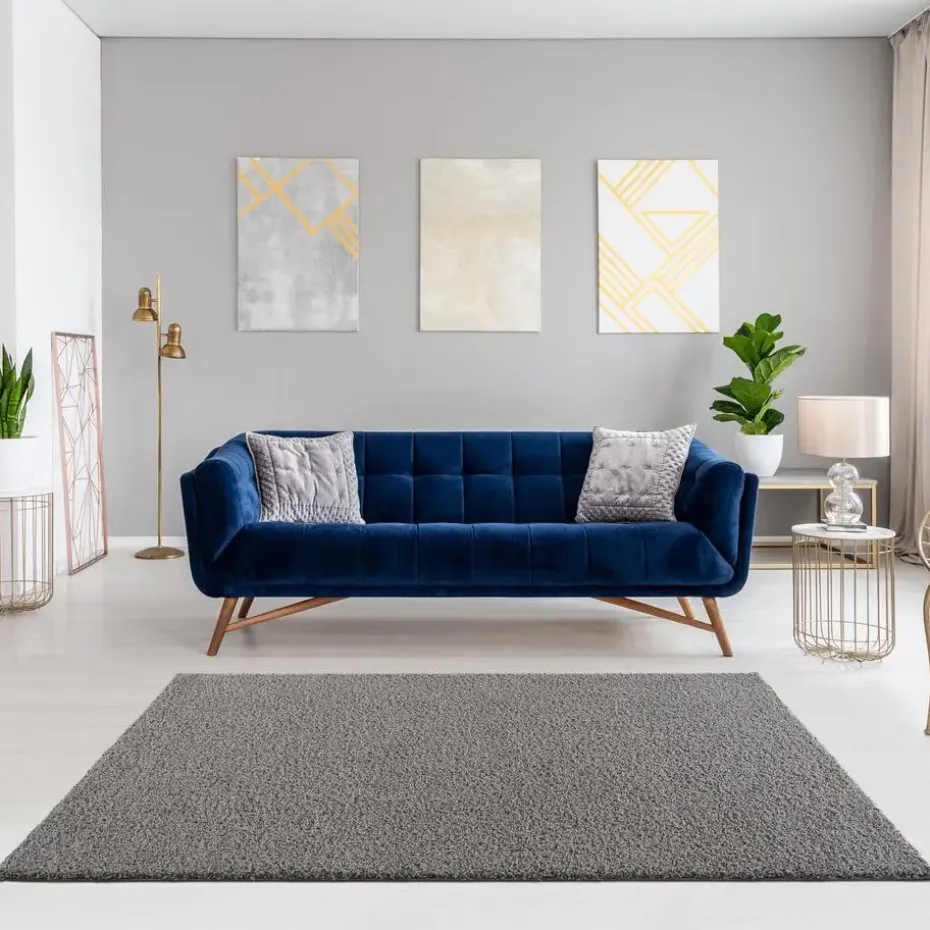 Loca Shaggy Vloerkleed Lichtgrijs Hoogpolig - 200x290 CM