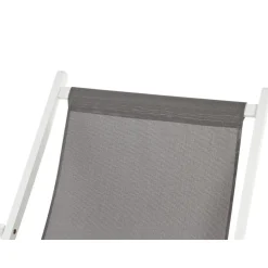 LOCRI II - Strandstoel - Grijs/Wit - Polyester