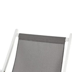 LOCRI II - Strandstoel - Grijs/Wit - Polyester